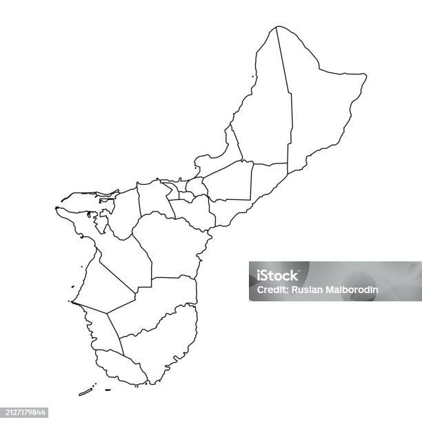 Simple Guam Map Guam Map With Administrative Divisions Vector Illustration Stock ...