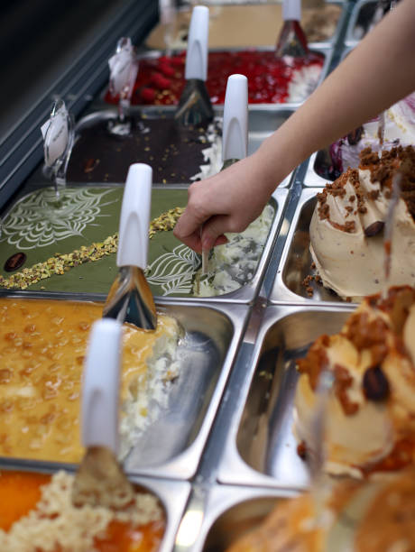 istock artisanal ice creams of various flavors 2127297520