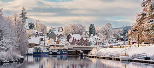 istock A panoramic view of snow-covered Fort Augustus, Scotland 2127337058