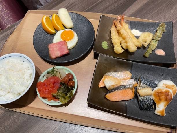 istock Grilled salmon and grilled mackerel from the breakfast buffet 2127460039