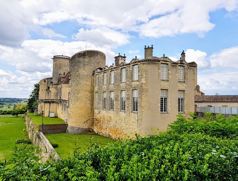 July 7, 2023, Duras (France). Château de Duras is located in the town of Duras, in the department of Lot-et-Garonne, Nouvelle-Aquitaine, France.