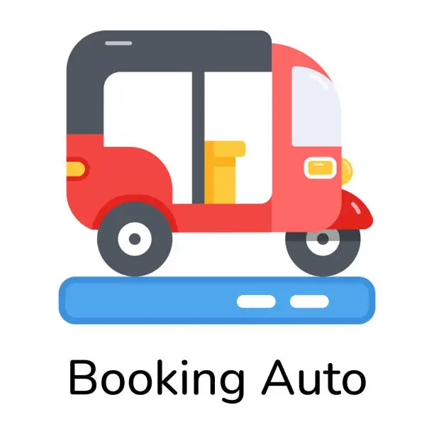 Vector illustration of Booking Auto