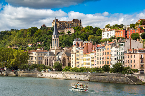 View at  Lyon, France in a beautiful summer day