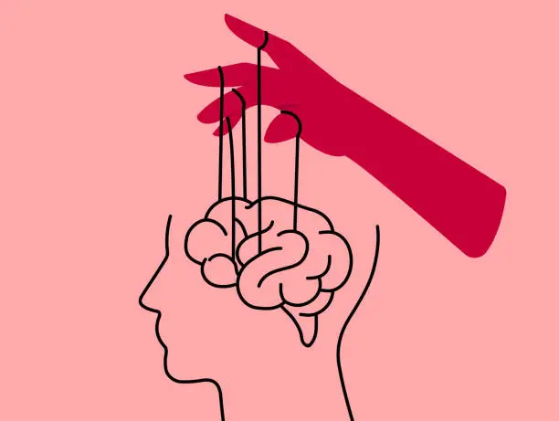 Vector illustration of mental manipulation