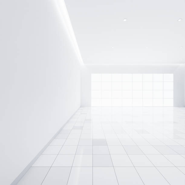 istock 3d rendering of empty room and tile floor for background. 2127708125