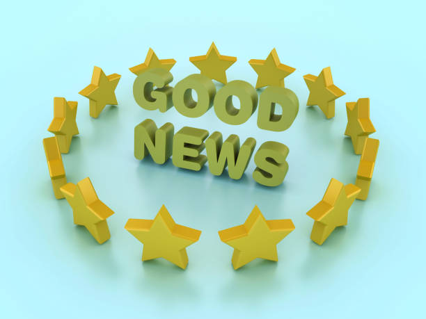 The word new product on blue background. New product announcement, advertisement. 3D rendering.