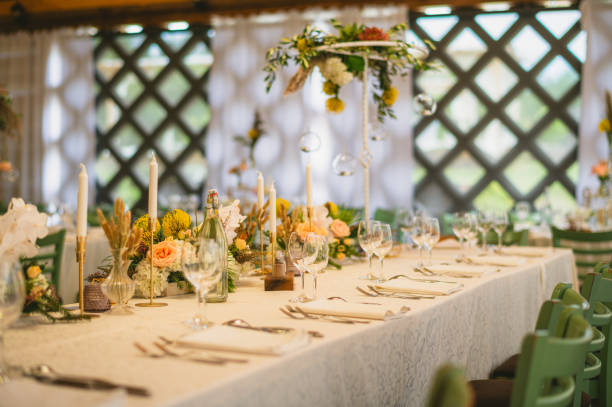 istock Wedding table for a newlywed in boho style 2127767076