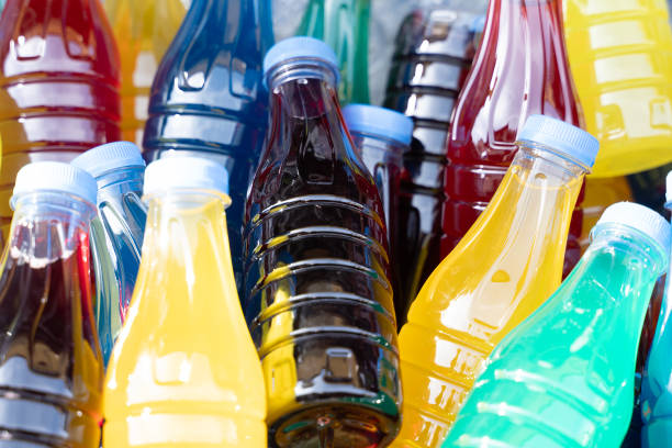 Handmade Fruit and vegetable Juice in plastic bottle