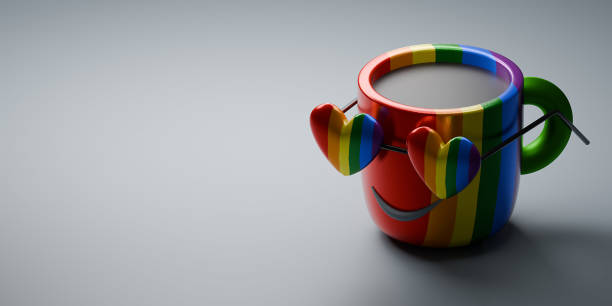istock Gay pride concept. LGBT  rainbow flag mug. 3d render. 2127777401