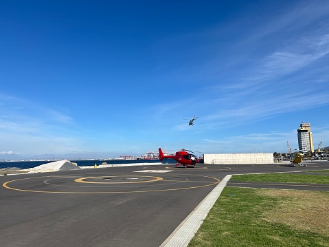Helipad of Cape Town on a sunny summer afternoon