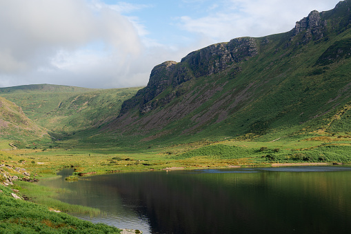 Scenic view of lake in Kerry county in summer