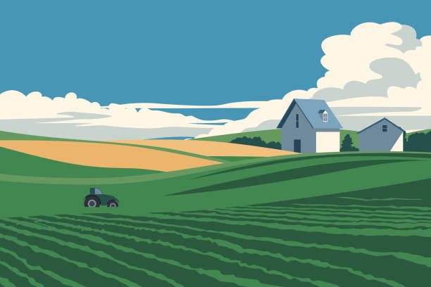 ферма - ферма stock illustrations