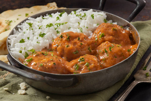 istock Butter Chicken Meatballs with Rice 2127957532