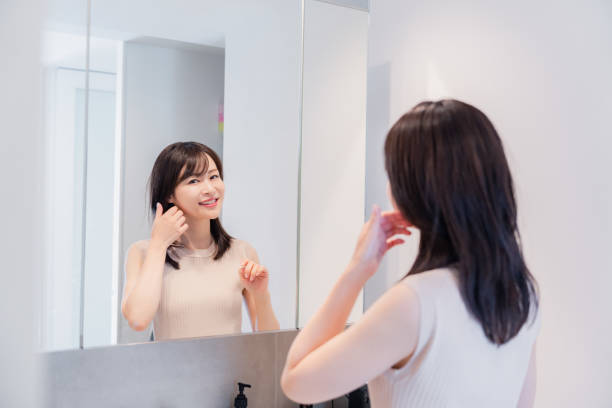 istock Young woman getting ready in the morning 2128051373