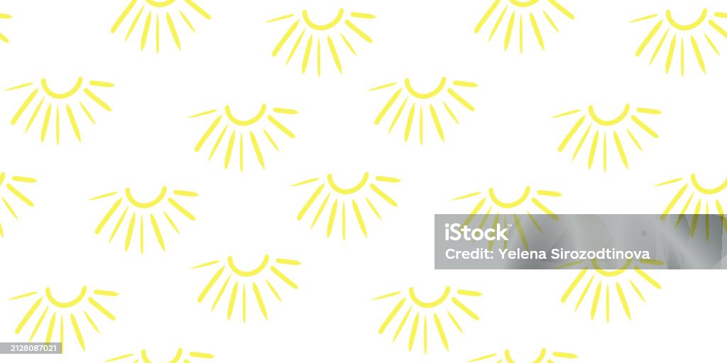 Sun Shape Line Pattern Hand Drawn Pattern Pencil Line Sun Doodle Style Sketchy Lines Stock ...