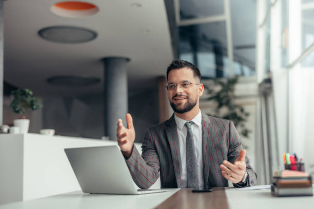 istock Businessman  working at the office 2128095445