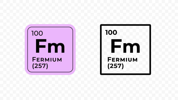 Fermium, chemical element of the periodic table vector design Fermium, chemical element of the periodic table vector design fermium stock illustrations