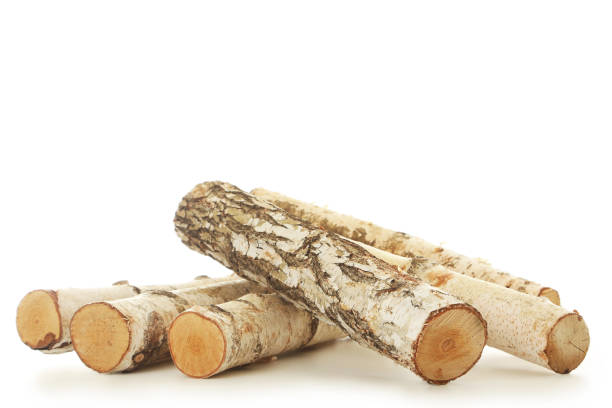 istock Pile of dry firewood isolated on white background 2128118212