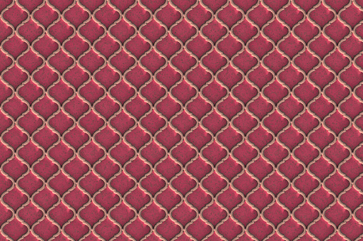 Arabesque Ceramic Tiles Background - Terra-cotta