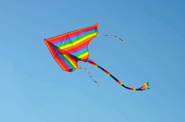 istock Beautiful kite with rainbow colors 2128167783