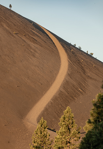 Steep Trail Raises Up The Side Of Cinder Cone in Lassen Volcanic