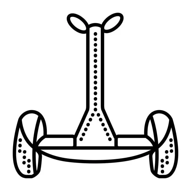 Vector illustration of Hoverboard with handle icon