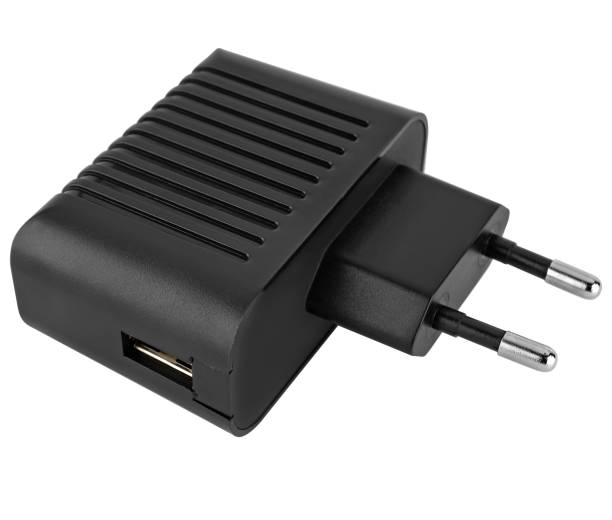 istock Power adapter, insulated, white background 2128264497