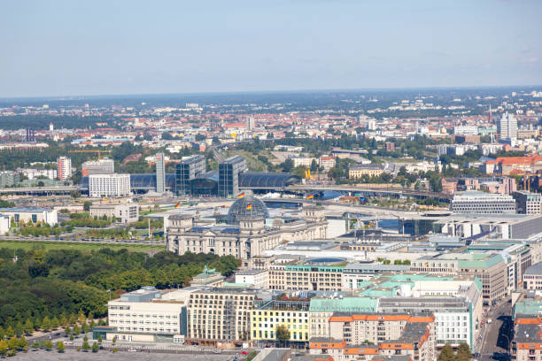 istock Berlin air view, sunny summer day 2128356322
