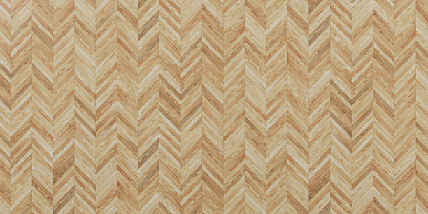 istock Seamless wood parquet texture herringbone light brown. 3D render 2128361524