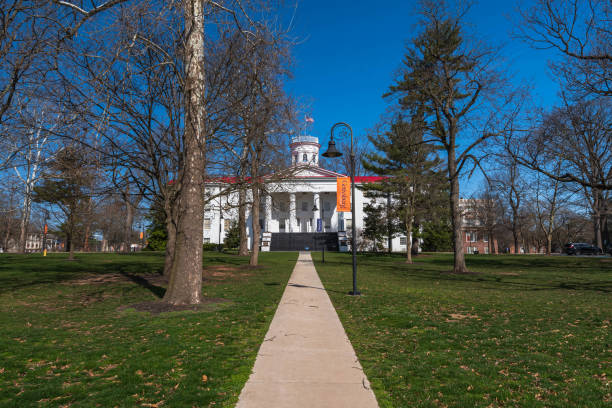 Gettysburg, Pennsylvania, USA March 12, 2024 Buildings on the campus of Gettysburg College on a sunny winter day