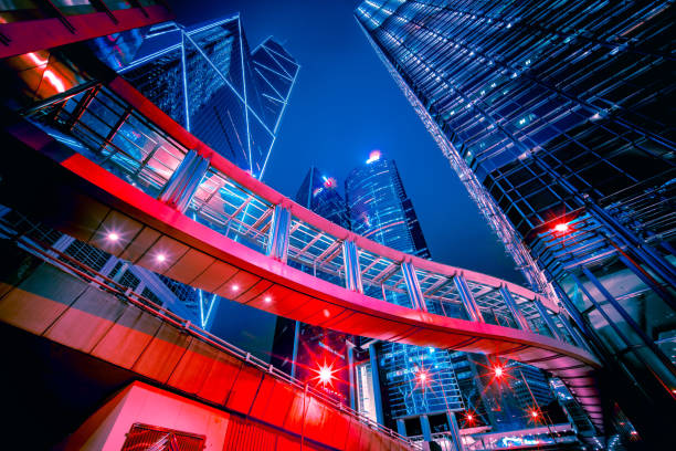 Hong Kong cityscape view at night time