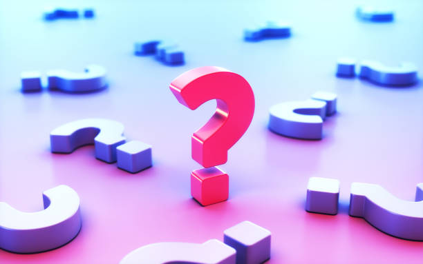 istock Red Color Question Marks Illuminated By Blue And Red Lights On Blue And Red Background 2128547434
