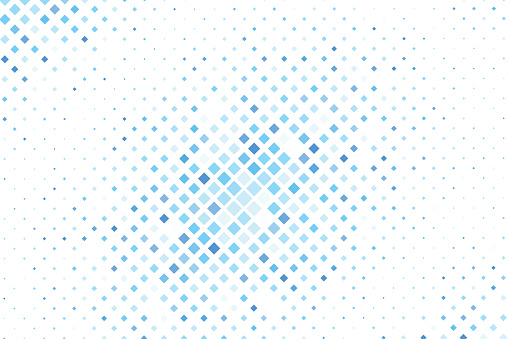 Diagonal square pattern background - geometric vector illustration from blue squares. Abstract halftone blue square pattern background, Vector modern futuristic texture for posters.