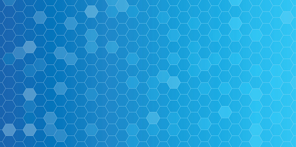Abstract modern hexagon background. Blue honey pattern geometric texture.
