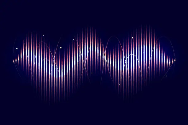 Vector illustration of Abstract Colourful Rhythmic Sound Wave