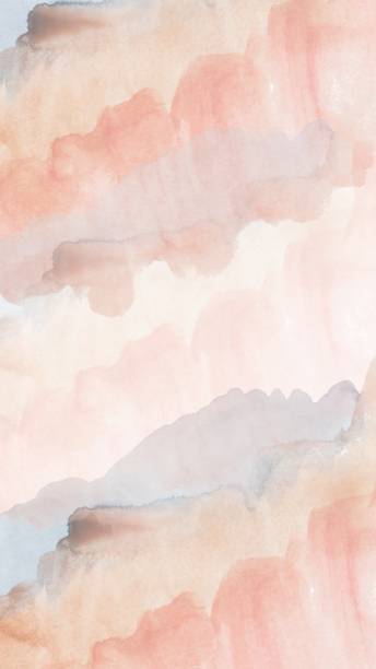 istock Pastel Peach Watercolour Mobile Phone Wallpaper 2128730700