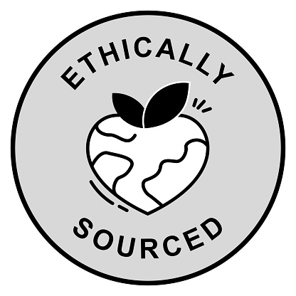 Ethically Sourced Badge Icon.