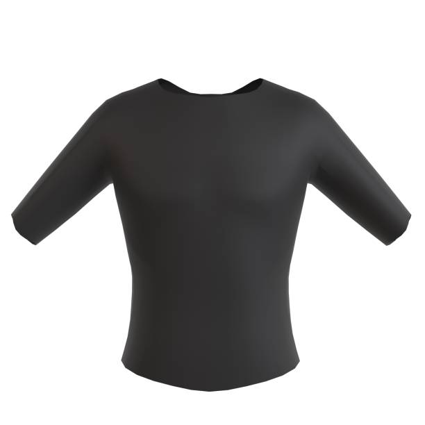 istock Black Shirt isolated on white background 2128861057