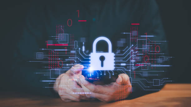 istock Business leader actively safeguarding personal data on smartphone via virtual screen interfaces to enhance cyber resilience. Cybersecurity and privacy concept to protect data. 2128981022