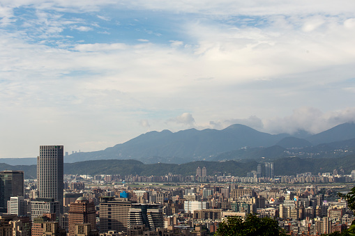 Panoramic View Of Taipei City In Taiwan.