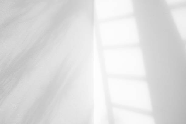 istock Wall interior background, studio and backdrops show products.with shadow from window color white . background for text insertion and presentation product 2129147323