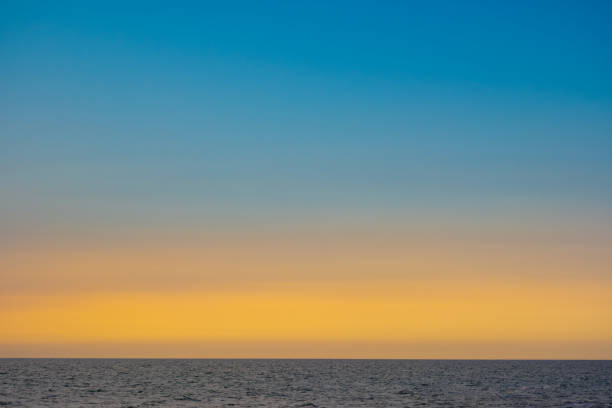 skyline scenery Sunset in the evening sky with colorful clouds and beautiful cloud patterns In the soft light Evening at the sea