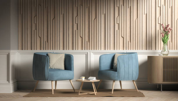 istock 3d rendering of a Scandinavian living room 2129168301