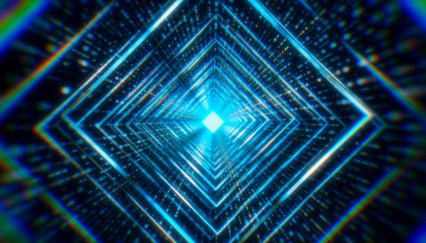 istock Illustation of squares in a tunnel. 2129168813
