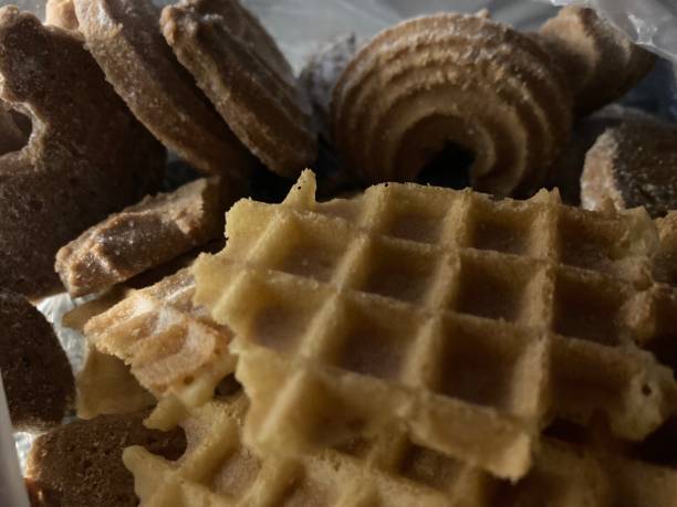 istock Cookies and pastries on a plate 2129212388
