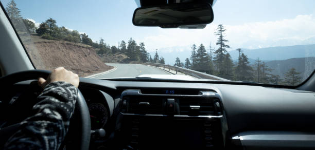 istock Driving car on the high altidue road, China 2129242651