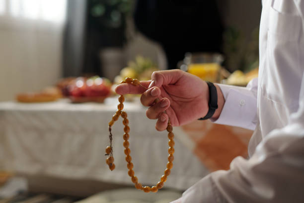 Christianity. Holy Bible and rosary. Prayer symbols.
