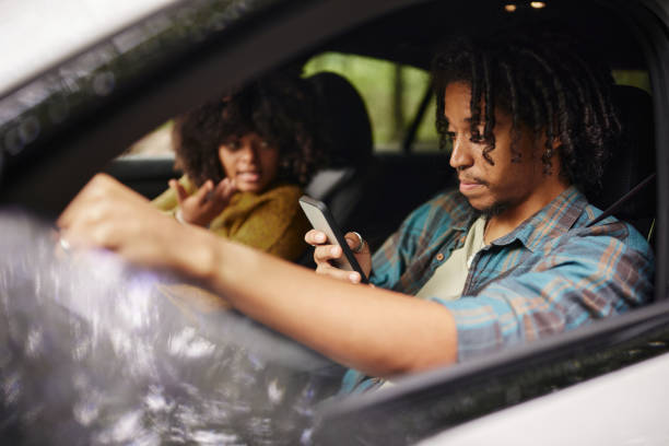 istock Leave the phone while you're driving the car! 2129308357