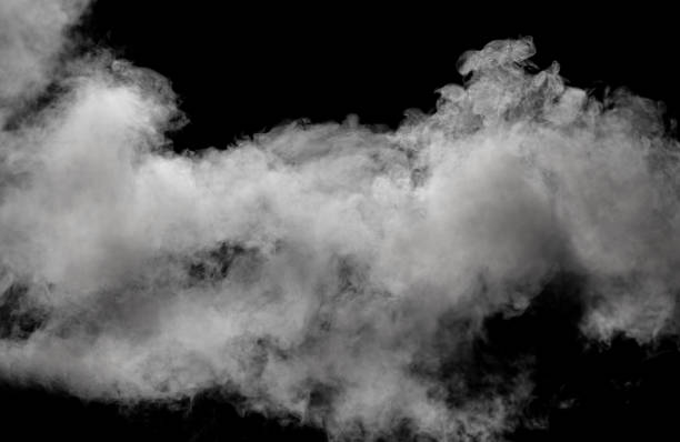 istock Smoke isolated on black background 2129315711