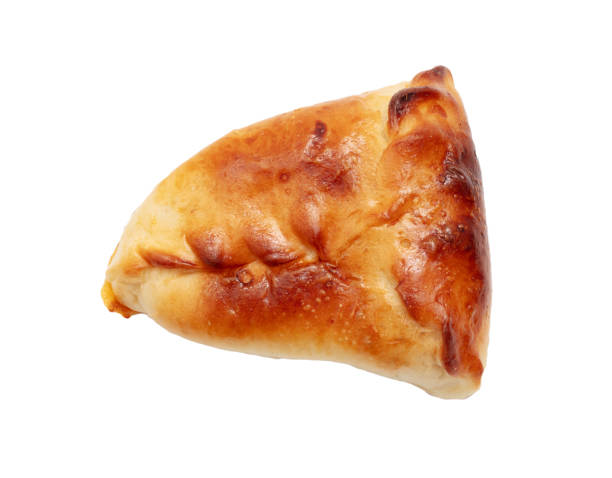 istock Samsa with meat isolated on a white background 2129329880